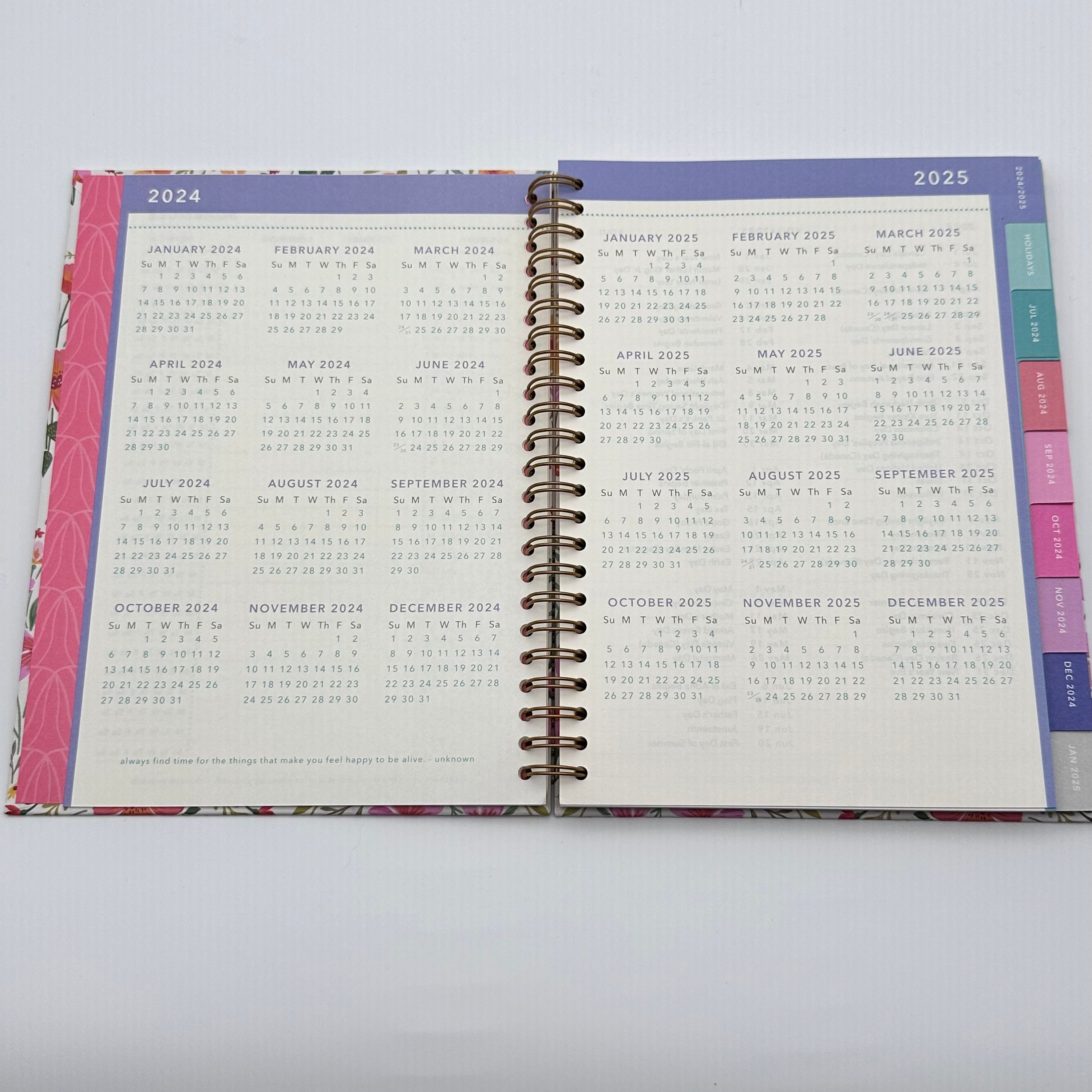 20242025 Clementine Paper Inc. 12 Months Planner Hard Cover flowers