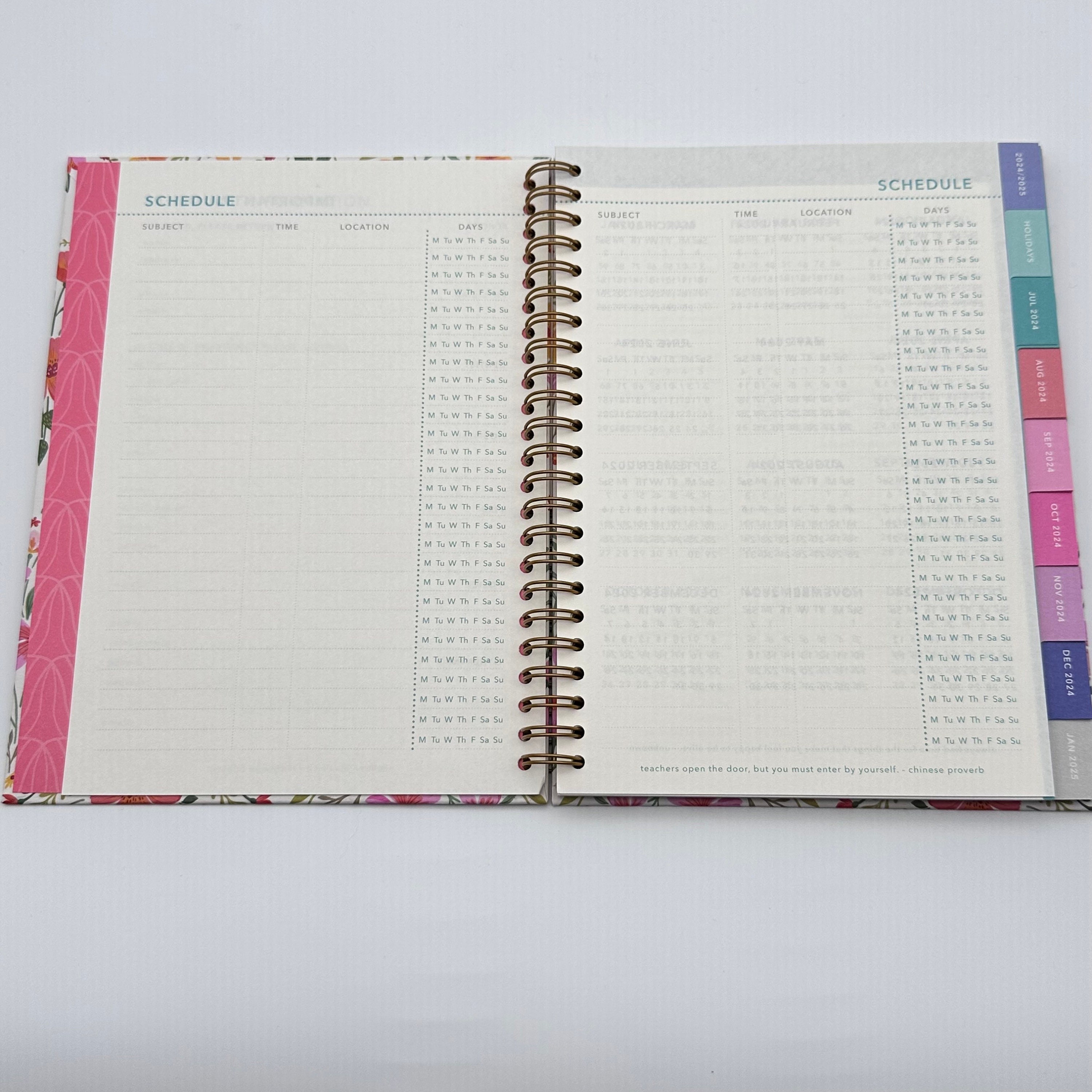 20242025 Clementine Paper Inc. 12 Months Planner Hard Cover flowers