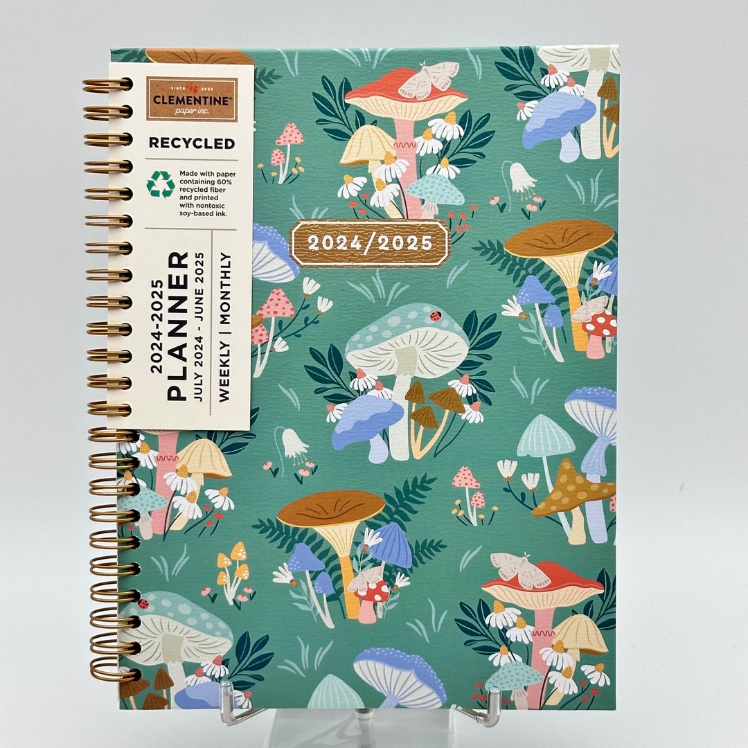 20242025 Clementine Paper Inc. 12 Months Planner Hard Cover green