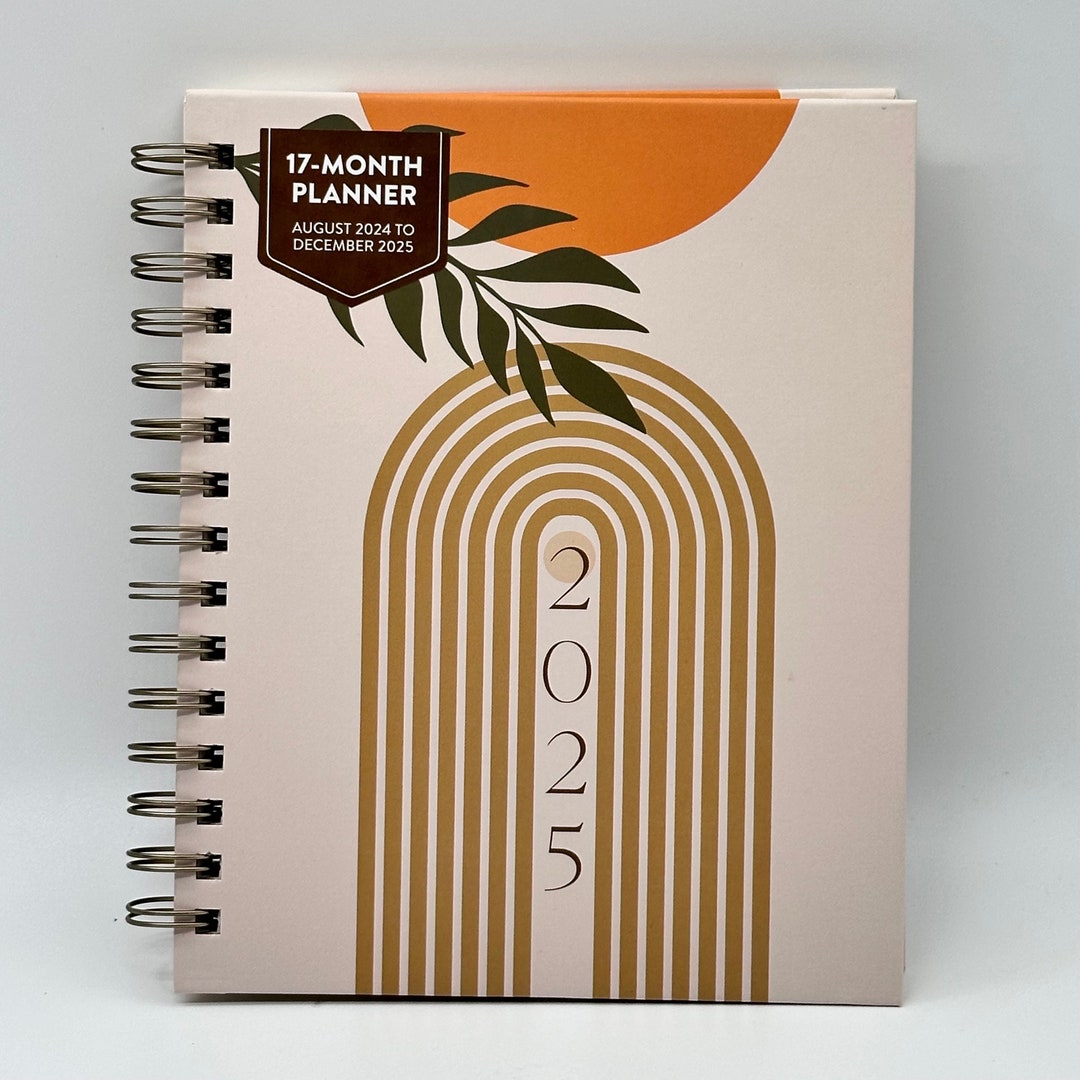 20242025 OCS Orange Circle Studio Hard Cover 17month Planner boho