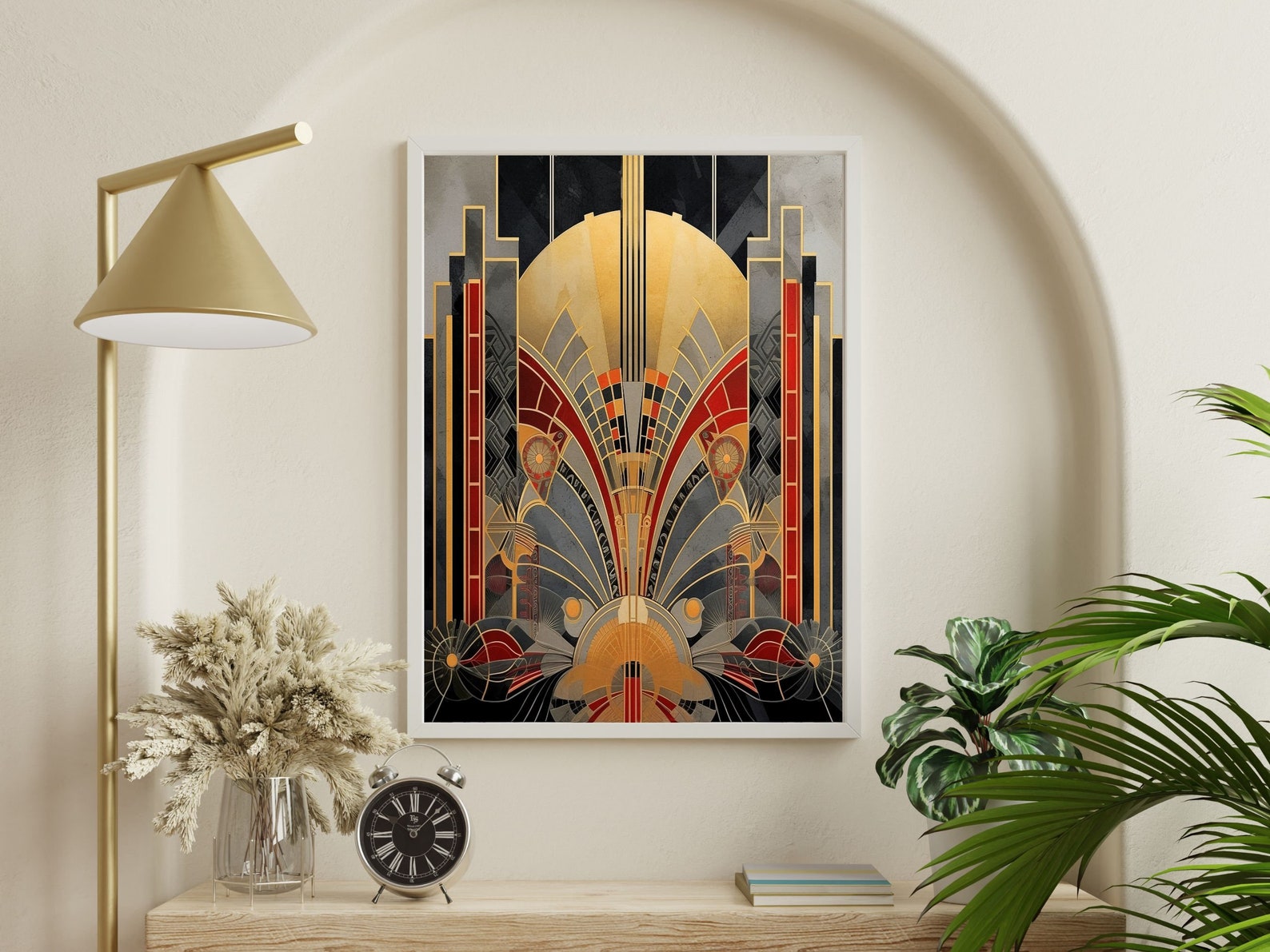 Printable Wall Art Deco Geometric Digital Print, Abstract Art Deco Wall