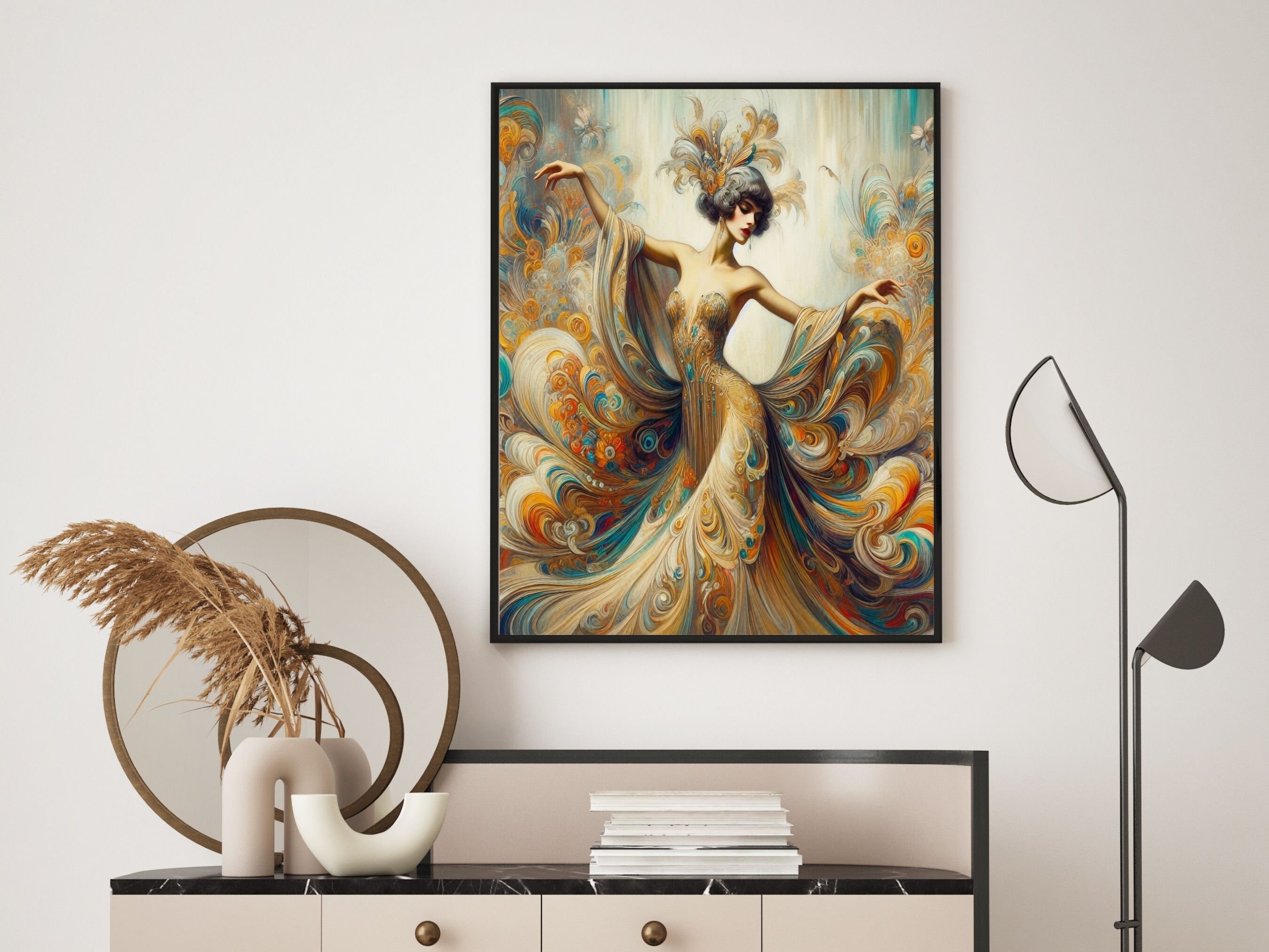 Printable Wall Art Deco Style Erte Print, Art Deco Design Print, Art ...