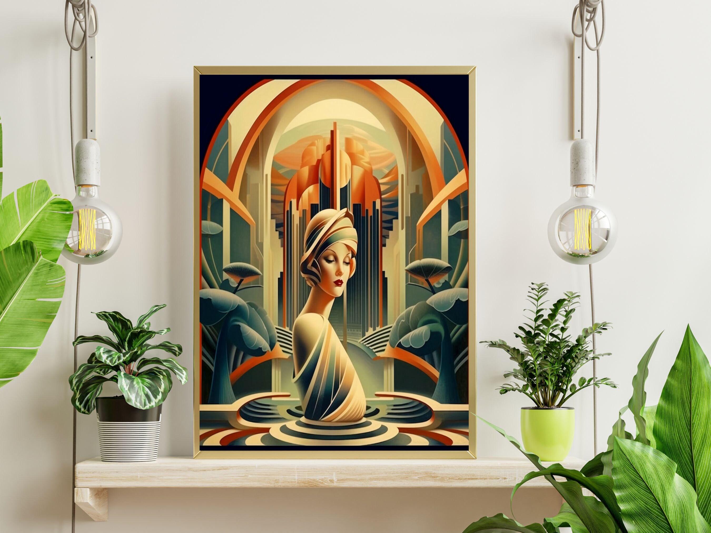 Printable Wall Art Deco Design Print, 1940s Art Deco Style Print, Art ...