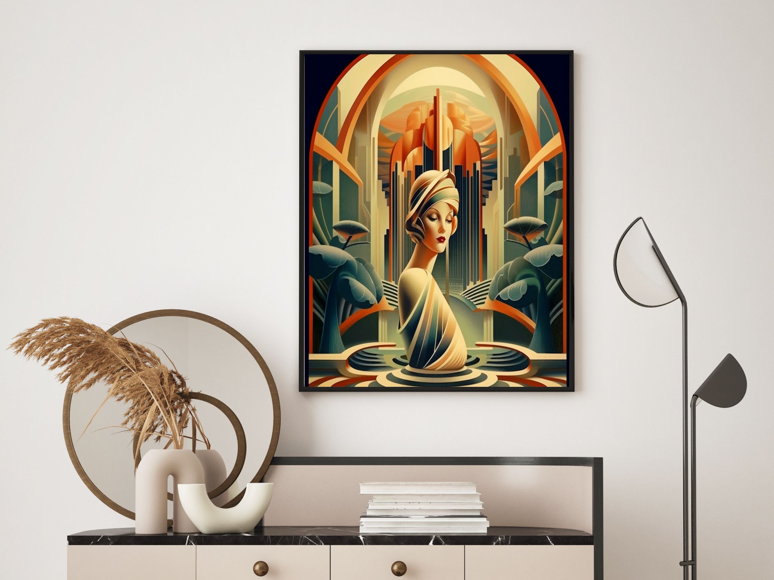 Printable Wall Art Deco Design Print, 1940s Art Deco Style Print, Art ...