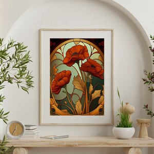 Art Nouveau Print Poppies Poppies Flower Prints Vintage Art - Etsy