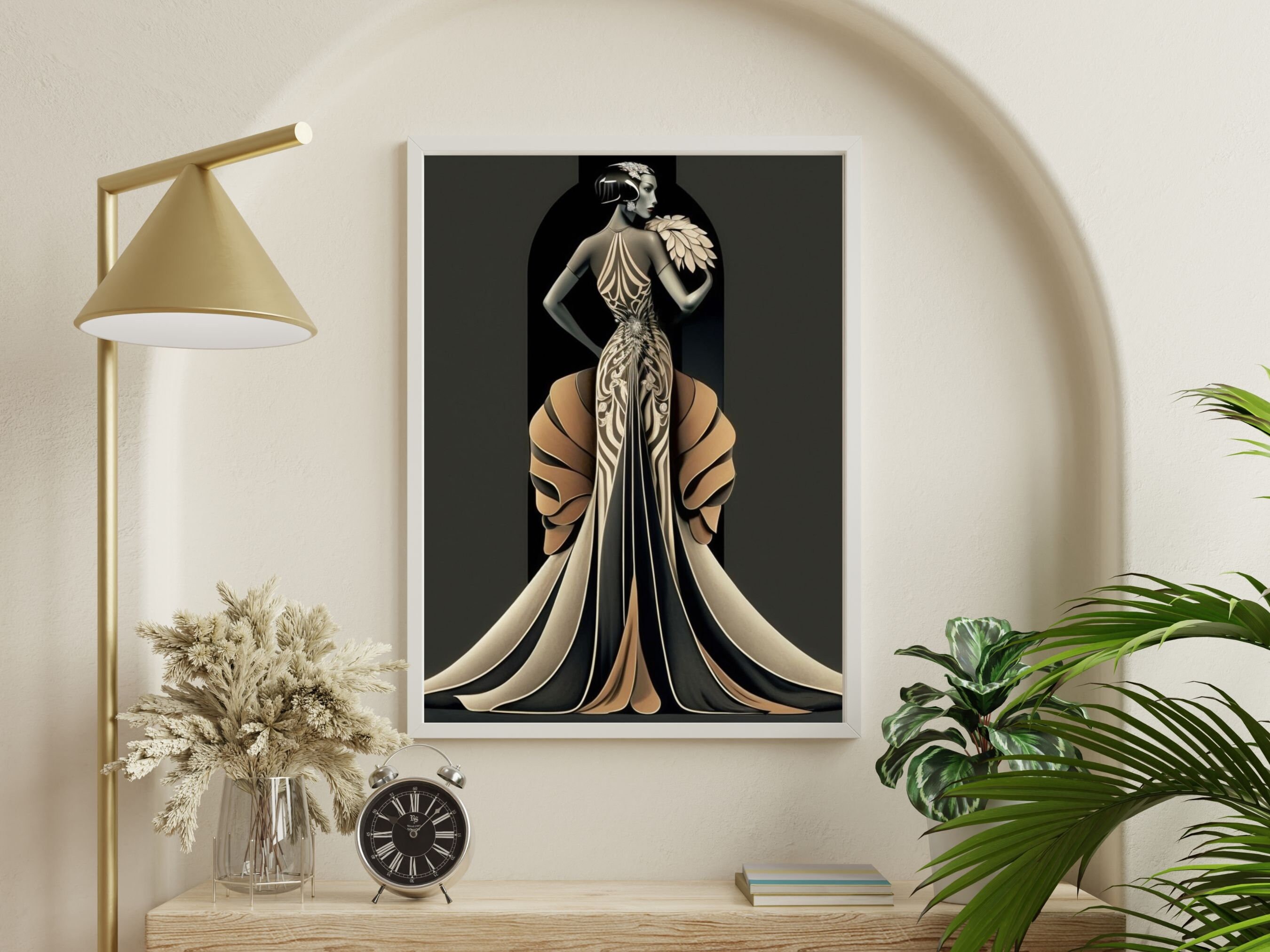 DOWNLOADABLE Art Deco Style Erte Print Woman Art Erte Style - Etsy
