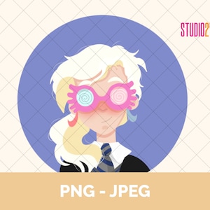 HP, Luna Lovegood Clipart, PNG, JPEG per il download digitale