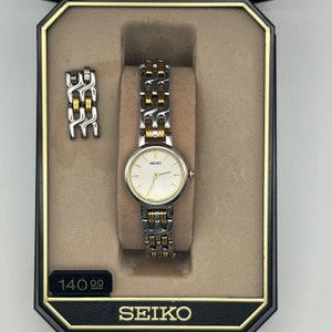 Seiko Vintage Gold and Silver Tones With Original Box Ladies Watch