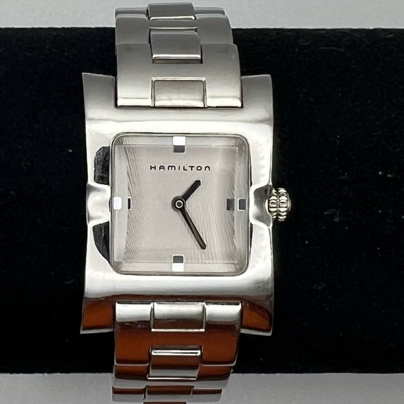 Hamilton Vintage Silver Rectangular Ladies Watch … - image 4