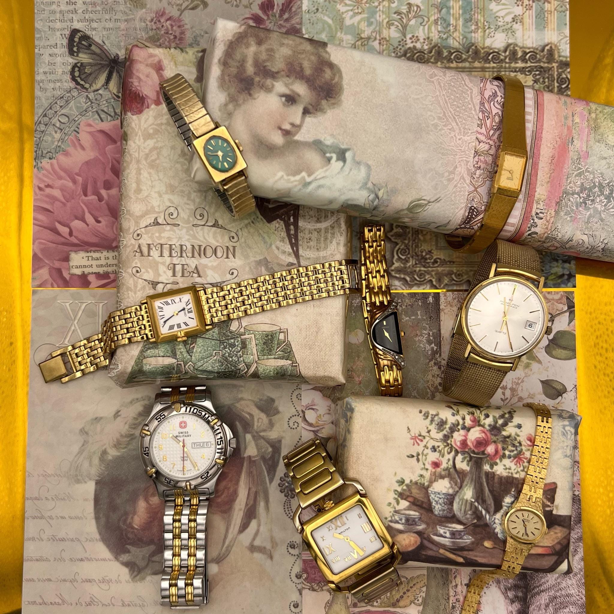 Vintage Bulova Ladies T2 1992 Germany Round White and Gold Vintage Bulova Ladies T2 1992 Germany Round White and Gold