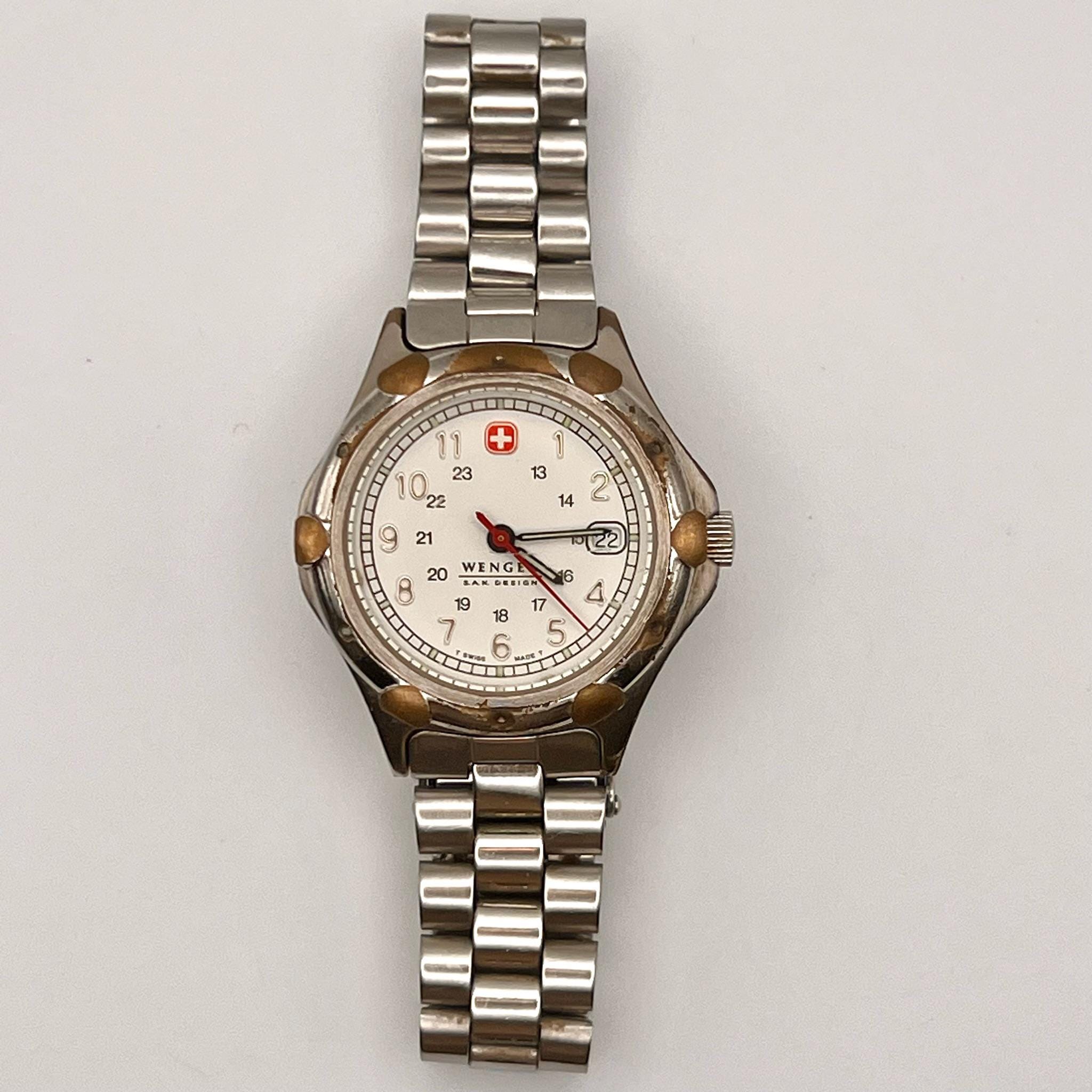 Wenger Swiss Military Women\'s Watch with White Dial and Gold-Silver Band Wenger Swiss Military Watch - Etsy main image 3