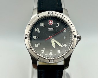 Vintage Victorinox Swiss Army Watch: 1997 Odyssey 38mm New Leather Band