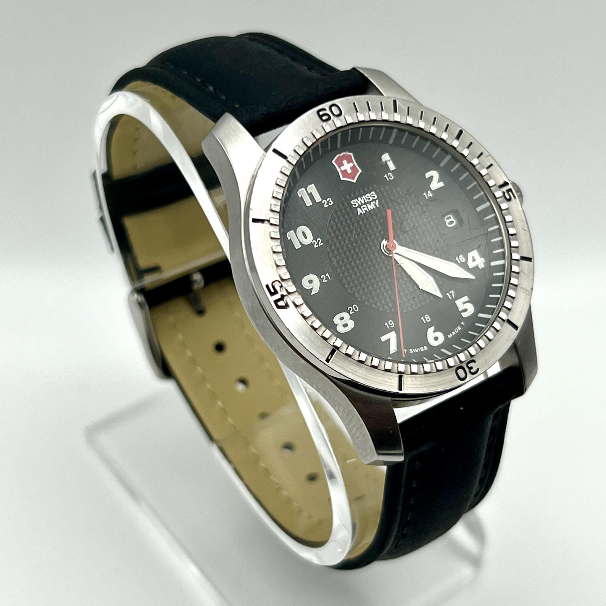 Vintage Victorinox Swiss Army Watch: 1997 Odyssey 38mm New Leather 