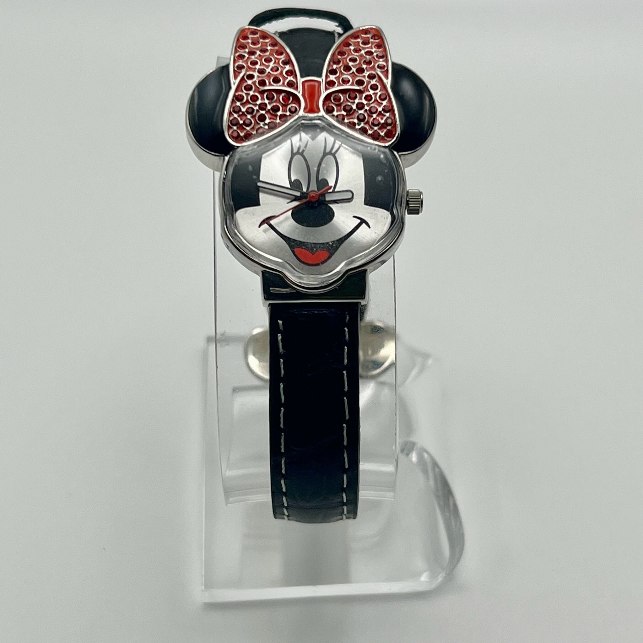 Vintage Disney Minnie Mouse Ladies Watch : Happy Red Stone 