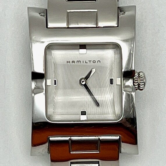 Hamilton Vintage Silver Rectangular Ladies Watch … - image 6