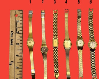 Vintage SEIKO Half Moon Watch From Gold Tone Quartz Watch