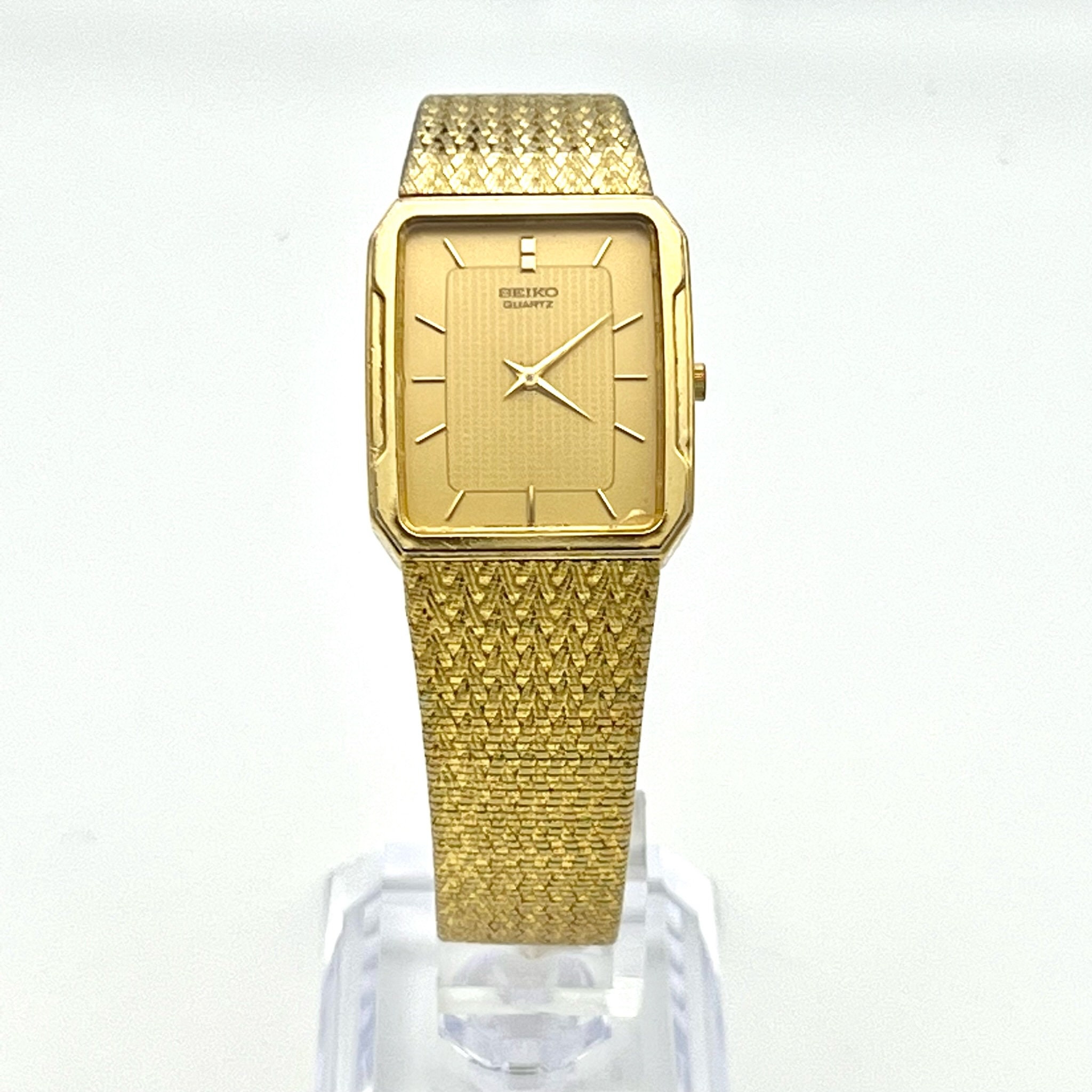 Seiko Vintage Gold Rectangular Unisex Watch Working - Etsy