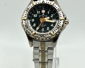 Vintage Wenger Ladies  Watch : Genuine SAK Swiss Military Pilot Swiss Made Diver 100M  Working