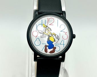 Orologio Lorus by Seiko unisex anni '90 Goofy: nuovo cinturino raro funzionante