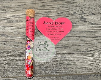 Sweet Recipe Valentine Party Favor, Valentines gift, Love Potion, valentine school gifts