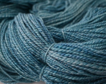 Handspun Yarn: 2-Ply 100% Wool Yarn, 410 Yards