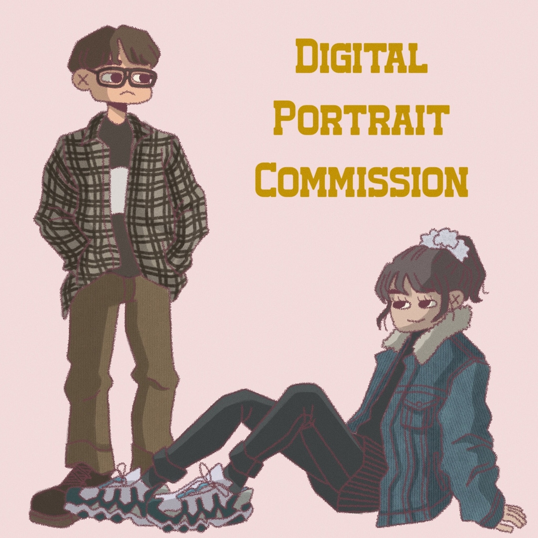 Custom Digital Portrait Commission Etsy