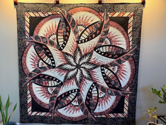 Coral Reef Art Quilt 80”x80”