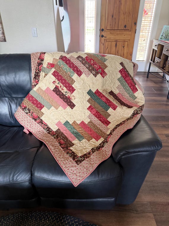 Always and Forever Strip Quilt 55"x63”