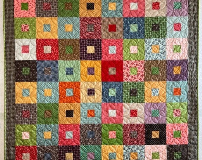 Pops Handmade Scrappy Throw Quilt 54"x66" Ready to Ship - Etsy