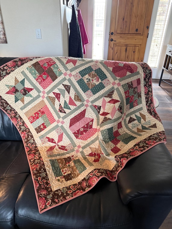 Always and Forever Wall Hanging Sampler Quilt 47”x47"