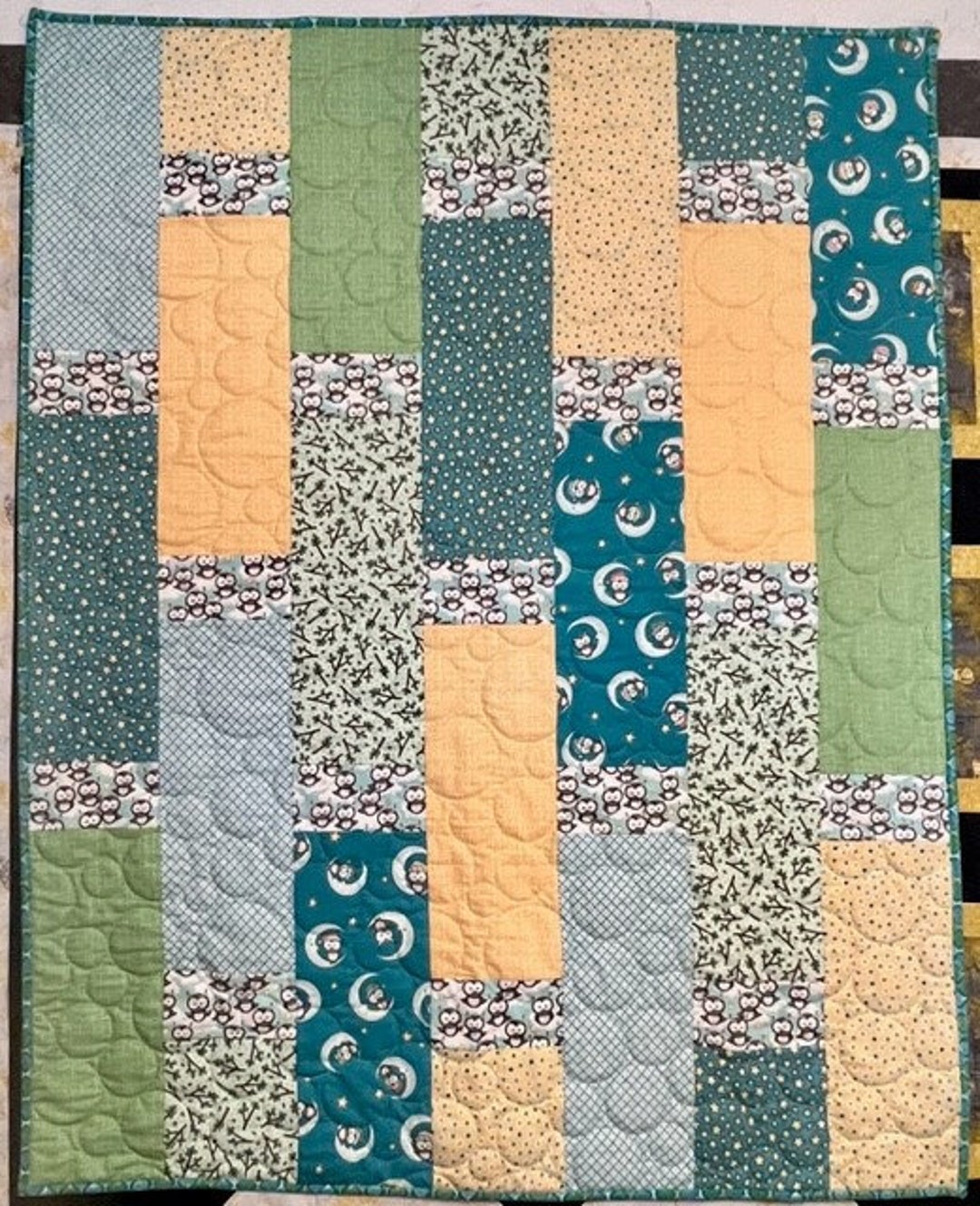 Owl Flannel Cuddle Baby Quilt Etsy
