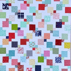 Disappearing 9 Patch Throw Size Quilt 50"x56"