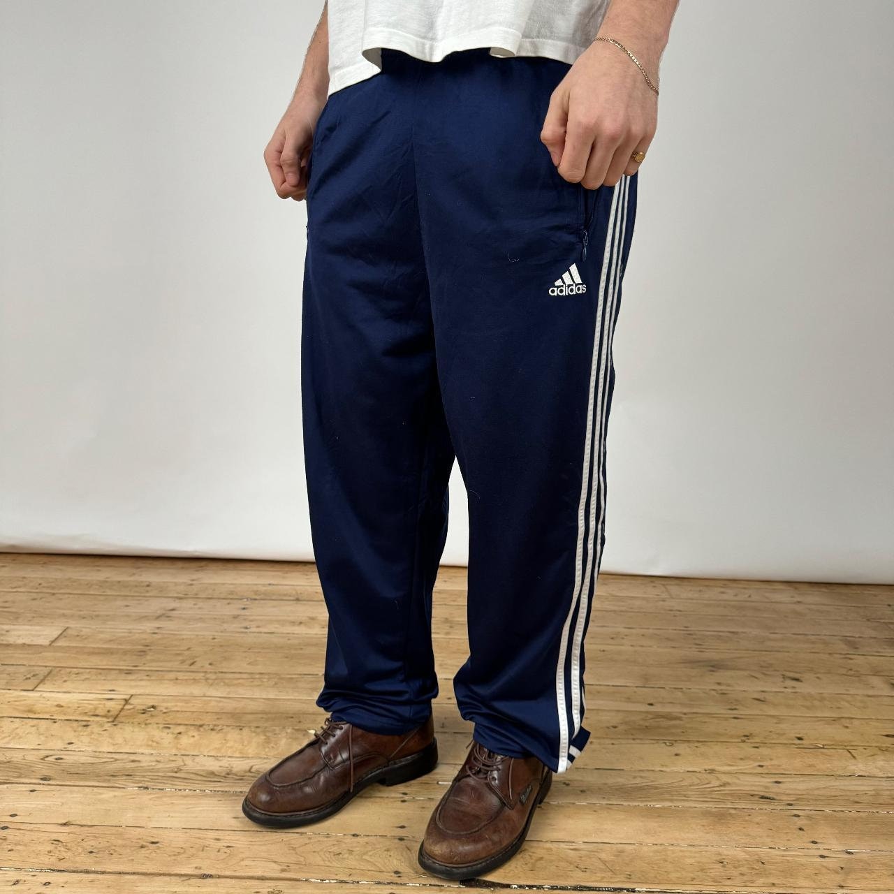 Adidas side store popper trousers