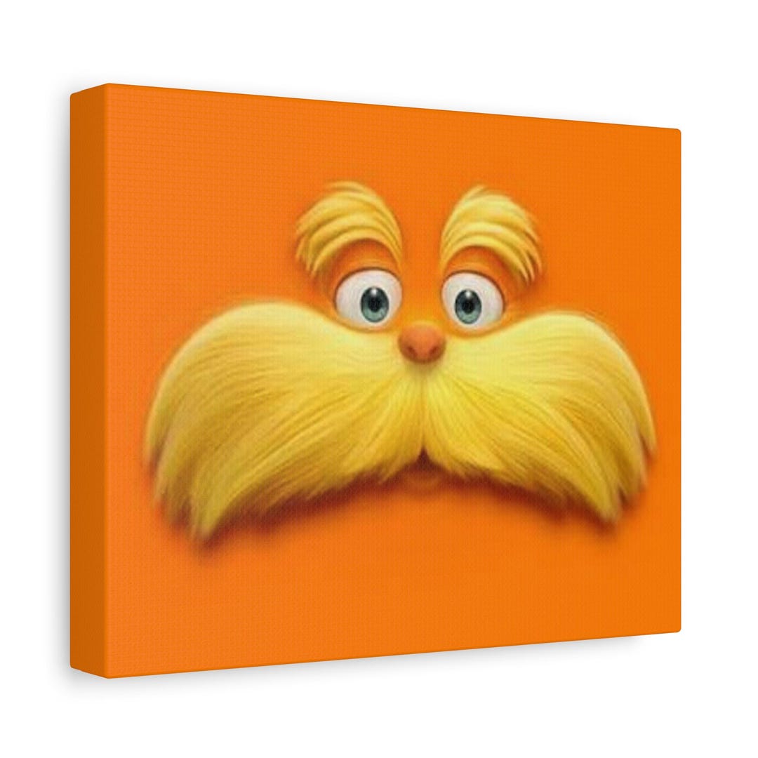 Lorax Mustache Face Canvas - Etsy