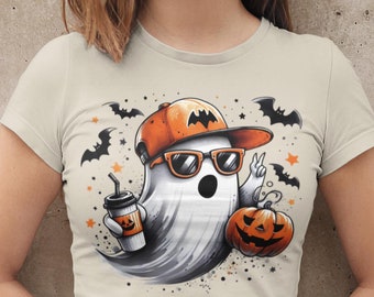 Cute Ghost Shirt, Halloween Ghost Coffee Shirt, Bougie Ghost Shirt, Halloween Gifts, Halloween Crewneck, Ghost shirt, Halloween Gift