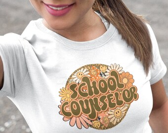 camisa de consejero, camiseta de consejero escolar, camisa de consejero, regalo de consejero, psicólogo escolar, camisa de terapeuta, camisa de maestro retro,