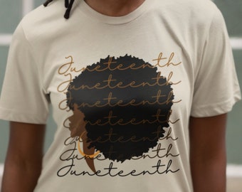 Maglietta Juneteenth da donna, cultura nera, storia nera, maglietta Black Lives Matter, maglietta alla melanina, ragazza nera, maglietta Free-ish, afroamericana