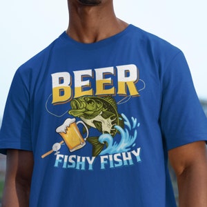 Beer Fishy Fishy Fishing T shirt, Humor Angling Shirt, Punny Gag Meme Fisherman Loose Fit Tee, Joke Fishing Gifts, Bad Ass Bass t-shirt