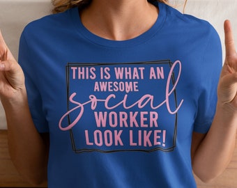 Esto es lo que parece un trabajador social impresionante camisa inspiradora mujeres regalo maestro camisas para el maestro la bondad importa ser amable camiseta