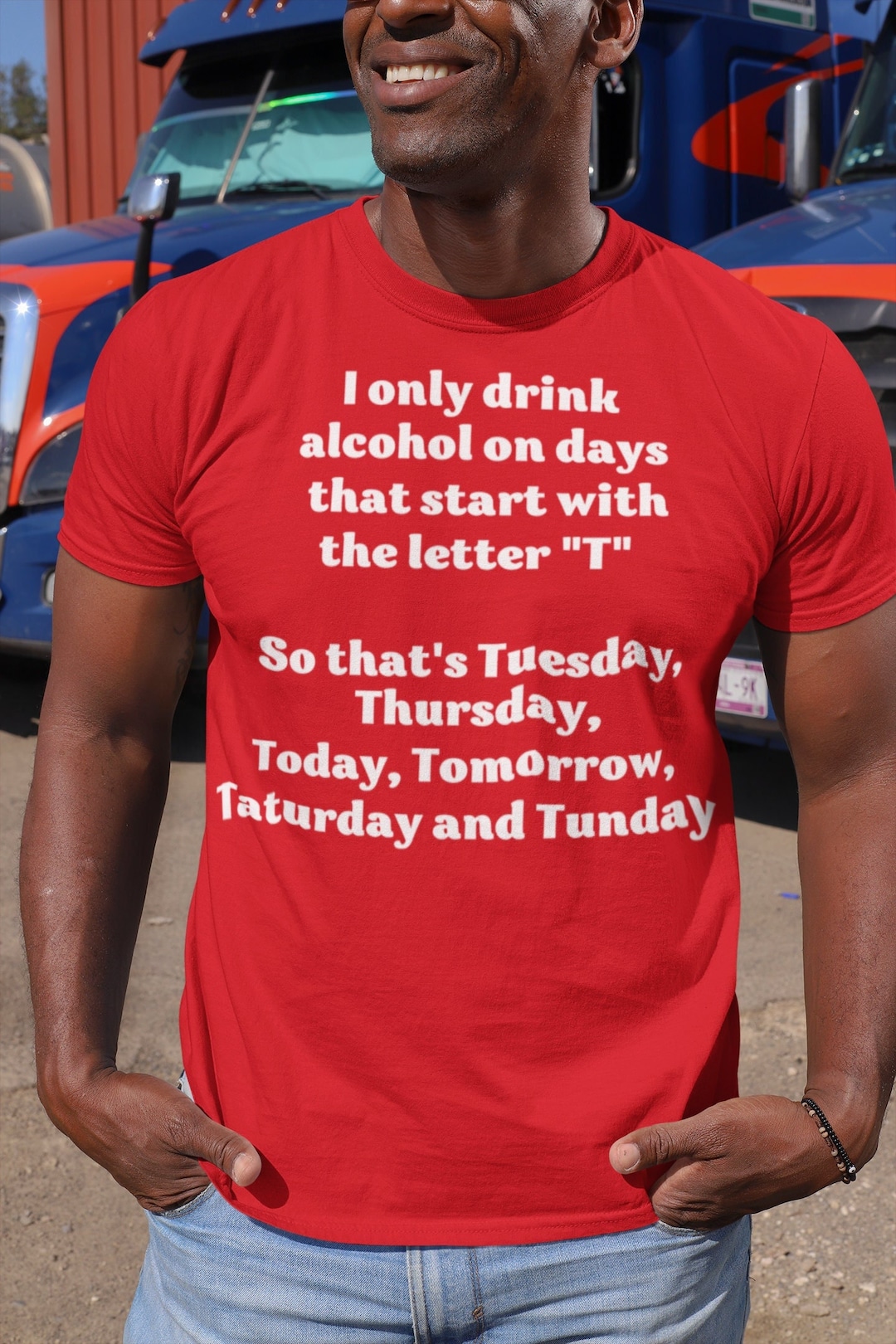 T-shirt Humour 'Im Not Drunk Your Blurry' - Coton Lourd - Unisexe - Neuf Avec étiquettes