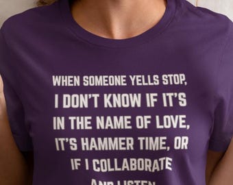 Camiseta unisex con letra musical divertida - Estilo retro de los 80