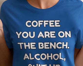 Funny Coffee & Alcohol Graphic Tee - Adult Humor Top