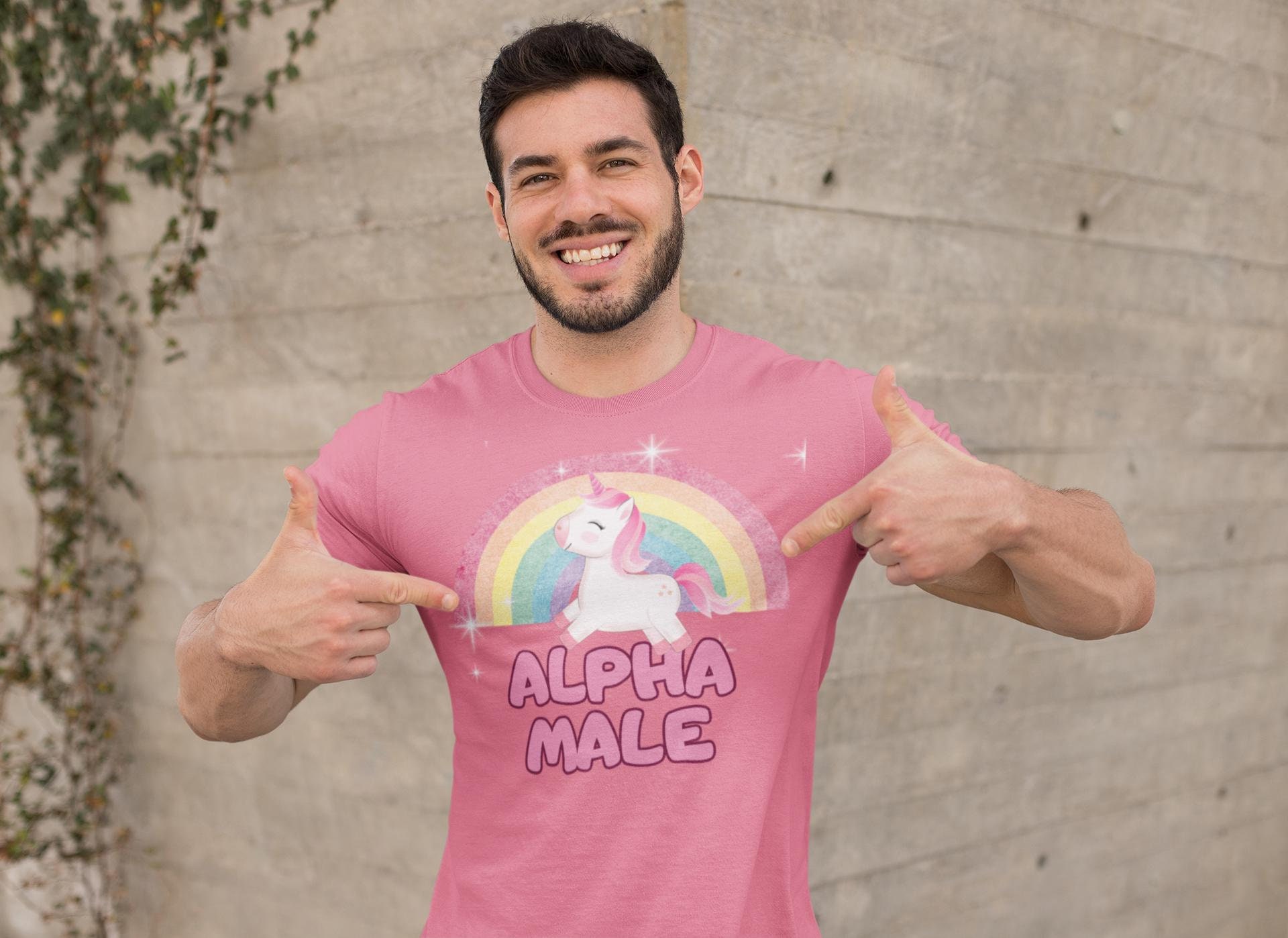 Ironic Alpha Male Unicorn Rainbow, Funny Unisex Tshirt, Sarcastic Unisex Shirt, Funny Shirt, Funny Graphic Tee, Offensive Shirt, Weird Shirt