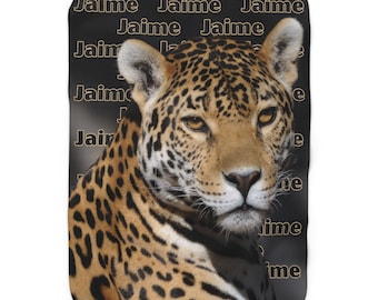 Personalized Baby Animal Blanket, Customized Leopard Blanket, Soft Baby Blanket, Custom Blanket, Baby Name Blanket, Baby Shower Gift
