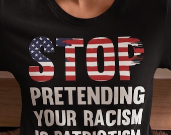 Anti-Rassismus Politisches T-Shirt: Unisex Protest-Shirt aus schwerer Baumwolle