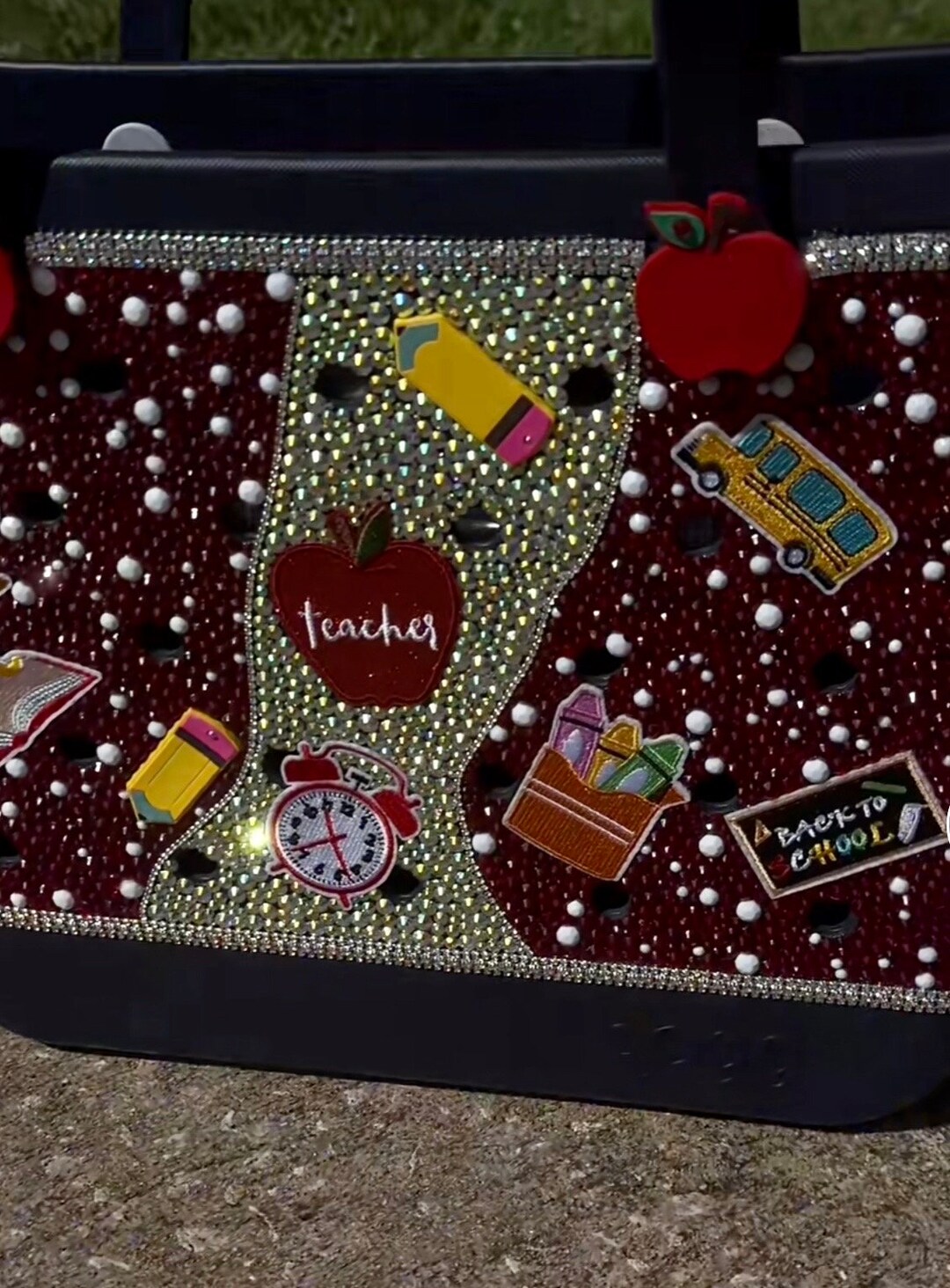 Custom Bogg Bag Blinged Bogg Bag Custom Bag Rhinestone Etsy