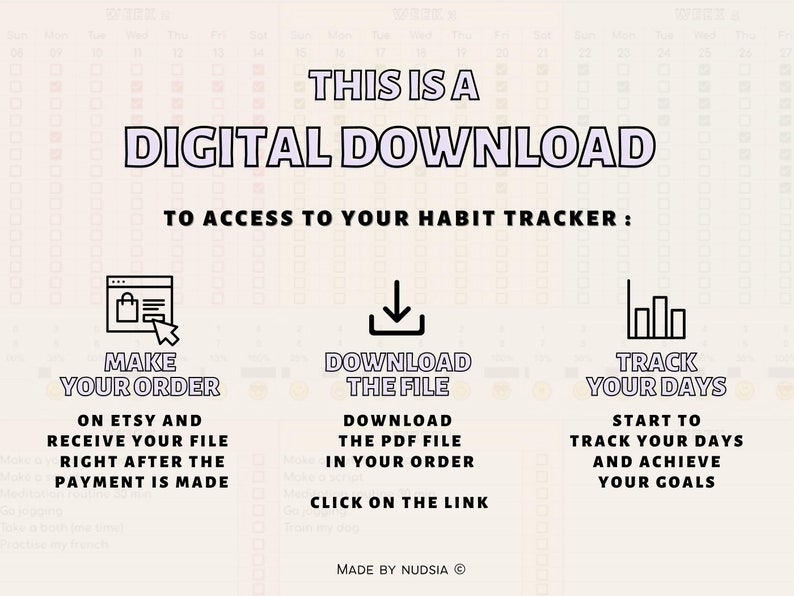 Daily Habit Tracker Spreadsheet 2023 & 2024 GOOGLE SHEETS Etsy Hong Kong