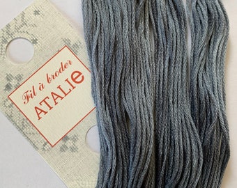 ANTHRACITE Atalie Moulinés Hand Dyed Threads for Cross Stitch Embroidery