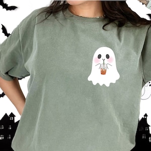 Ghost Halloween Png, Little Ghost Ice Coffee Png, Cute Spooky Coffee Png, Stay Spooky Pocket Png, Funny Ghost Png, Halloween Png, Fall Png