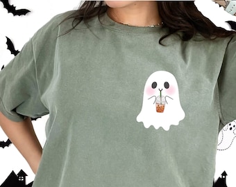 Ghost Halloween Png, Little Ghost Ice Coffee Png, Cute Spooky Coffee Png, Stay Spooky Pocket Png, Funny Ghost Png, Halloween Png, Fall Png